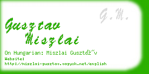 gusztav miszlai business card